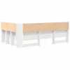 Tároló fejtámla polcokkal Fehér 207,5 x 137,5 x 76,5 cm Faanyag