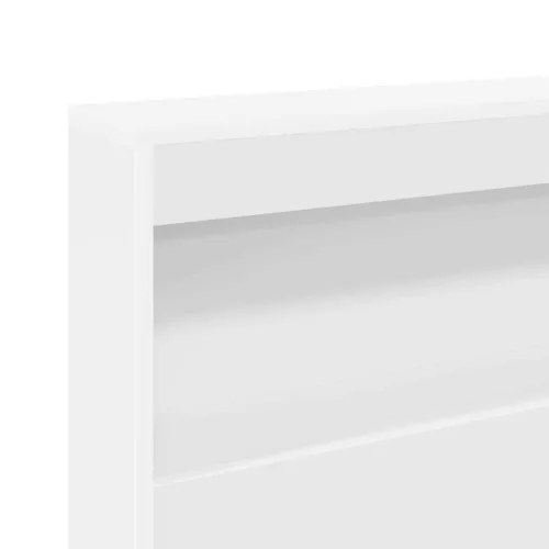  Tároló fejtámla polcokkal Fehér 207,5 x 137,5 x 76,5 cm Faanyag
