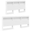  Tároló fejtámla polcokkal fejtámlával Fehér 140 cm Faanyag