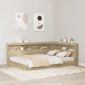    Tároló fejtámla polcokkal tárolóval Sonoma tölgy 135 cm Faanyag