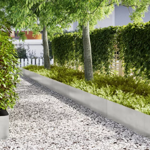  Gyepszegélyek 50 db 100x0,5x30 cm Rozsdamentes acél