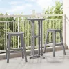  3 Részes Kerti Bár Szett Világosszürke HDPE