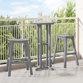  3 Részes Kerti Bár Szett Világosszürke HDPE