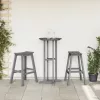  3 Részes Kerti Bár Szett Világosszürke HDPE