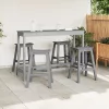  Bárszékek 6 db Világosszürke HDPE