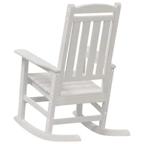  2 db-os Kertihintaszék Fehér 70x92x107.5 cm HDPE