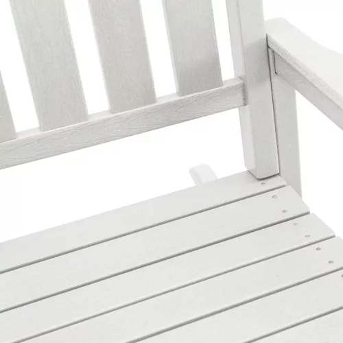  2 db-os Kertihintaszék Fehér 70x92x107.5 cm HDPE