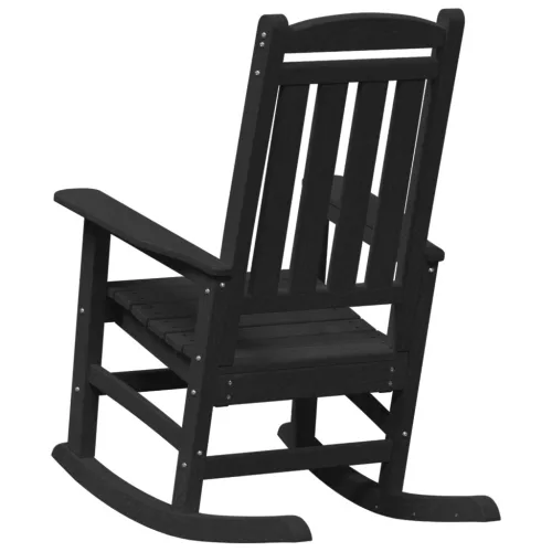  kertihintaszék 2 db Fekete 70x92x107.5 cm HDPE