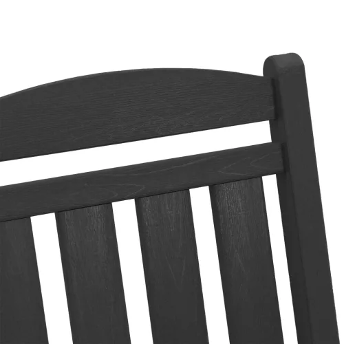  kertihintaszék 2 db Fekete 70x92x107.5 cm HDPE