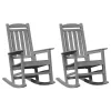  Hintaszék 2 pcs Világosszürke 92 x 70 x 108 cm Polietilén