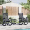 3 Darabos Kert Lounge Szett Tengerészkék HDPE