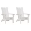  Összecsukható Adirondack székek 2 db Fehér 74.5x80.5x90 cm HDPE