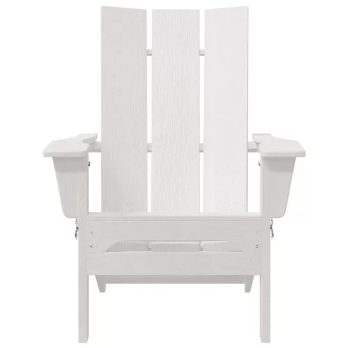 Összecsukható Adirondack székek 2 db Fehér 74.5x80.5x90 cm HDPE