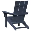  Összecsukható Adirondack Székek 2 db Tengerészkék 74.5x80.5x90 cm HDPE