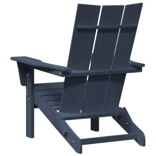  Összecsukható Adirondack Székek 2 db Tengerészkék 74.5x80.5x90 cm HDPE