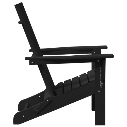  Összecsukható Adirondack székek 2 db Fekete 74.5x80.5x90 cm HDPE