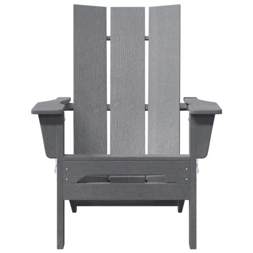  Összecsukható Adirondack szék 2 db Világosszürke 74.5x80.5x90 cm HDPE
