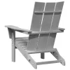  Összecsukható Adirondack szék 2 db Világosszürke 74.5x80.5x90 cm HDPE