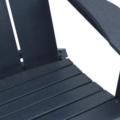  3 darabos kerti pihenőszék szett tengerészkék HDPE