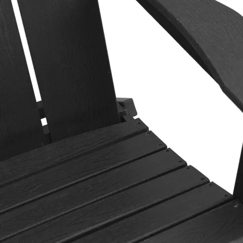  3 részes kerti pihenőszett fekete HDPE