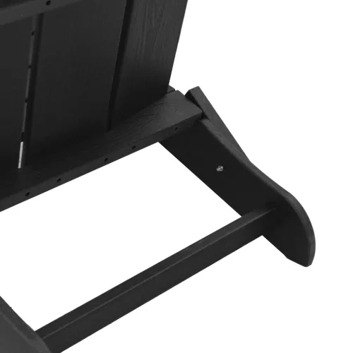  3 részes kerti pihenőszett fekete HDPE