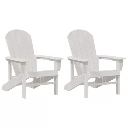 Adirondack Székek 2 db Fehér 74x82x90 cm HDPE