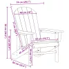  Adirondack Székek 2 db Fehér 74x82x90 cm HDPE
