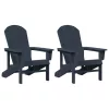  Adirondack székek 2 db Tengerészkék 74x82x90 cm HDPE