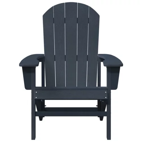 Adirondack székek 2 db Tengerészkék 74x82x90 cm HDPE