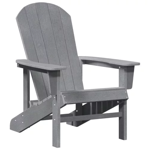  Adirondack székek 2 db Világosszürke 74x82x90 cm HDPE