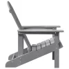  Adirondack székek 2 db Világosszürke 74x82x90 cm HDPE