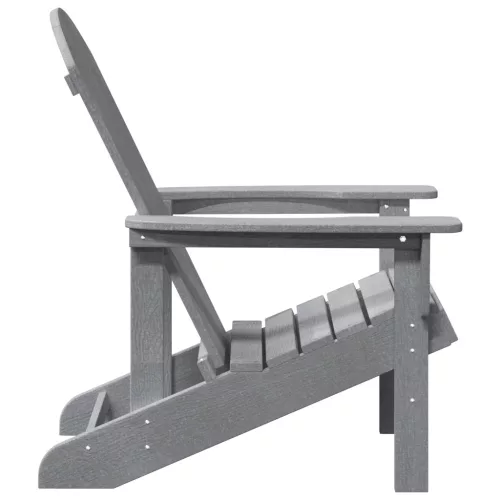  Adirondack székek 2 db Világosszürke 74x82x90 cm HDPE