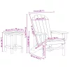  3 Részes Kerti Lounge Készlet Tengerészkék HDPE