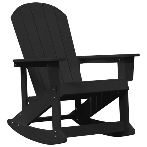  Adirondack hintás székek 2 pcs Fekete 73.5 x 92 x 90 cm HDPE