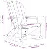  Adirondack hintás székek 2 pcs Fekete 73.5 x 92 x 90 cm HDPE