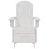  Adirondack Székek Lábpihentővel 2 db Fehér HDPE