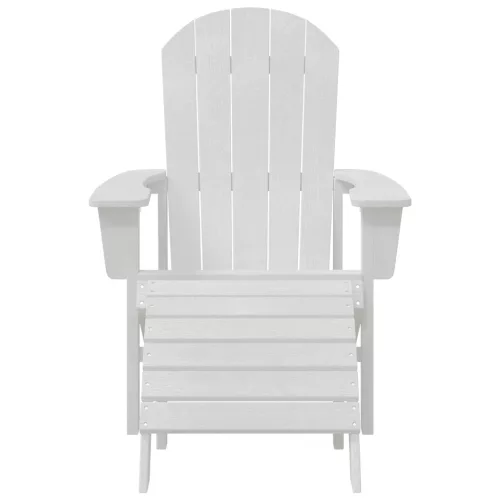  Adirondack Székek Lábpihentővel 2 db Fehér HDPE