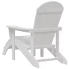  Adirondack Székek Lábpihentővel 2 db Fehér HDPE