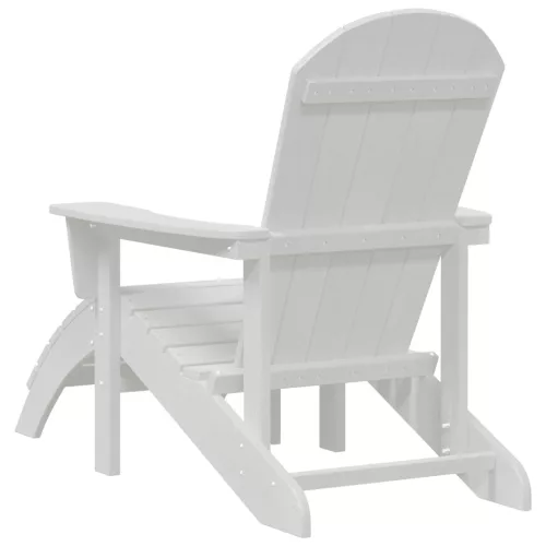  Adirondack Székek Lábpihentővel 2 db Fehér HDPE
