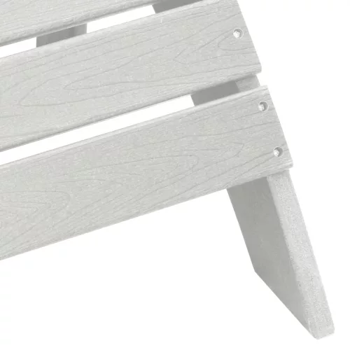  Adirondack Székek Lábpihentővel 2 db Fehér HDPE