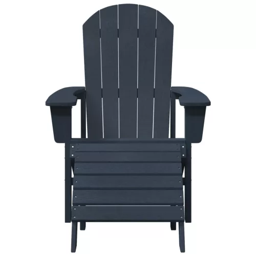  Adirondack szék lábtartókkal 2 db Tengerészkék HDPE