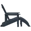  Adirondack szék lábtartókkal 2 db Tengerészkék HDPE