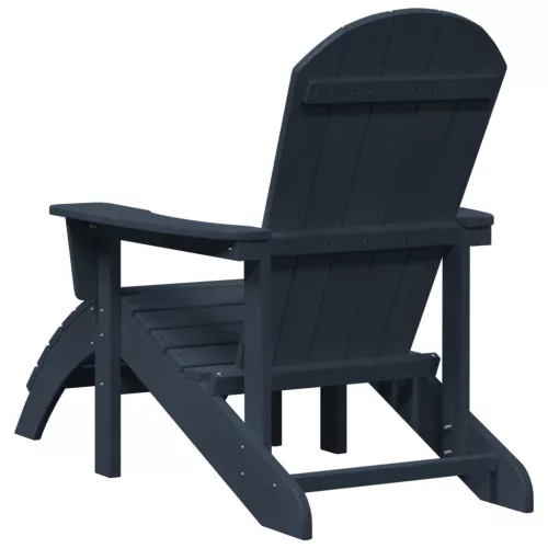  Adirondack szék lábtartókkal 2 db Tengerészkék HDPE
