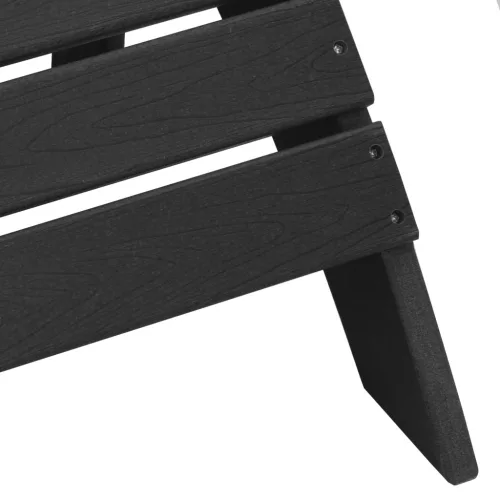  Adirondack szék lábtartókkal 2 db Fekete HDPE