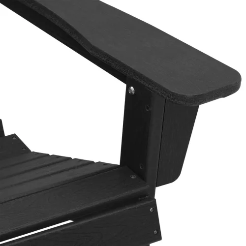  Adirondack szék lábtartókkal 2 db Fekete HDPE