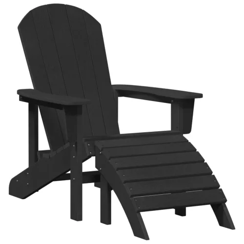  3 darabos Kertbútor szett Fekete HDPE
