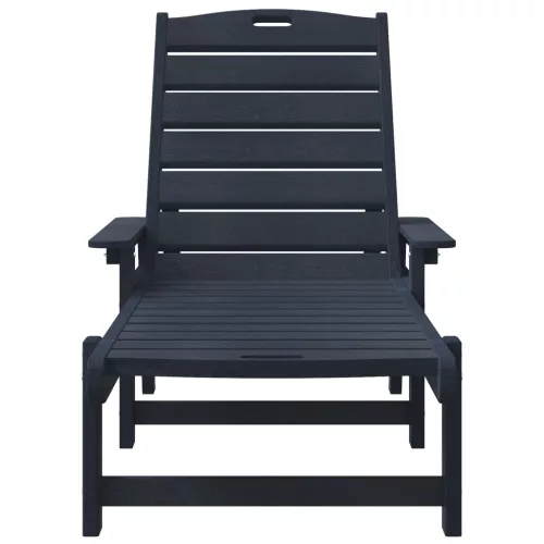  Nyugágy 2 db Tengerészkék 162x53x98.5 cm HDPE