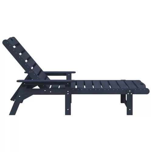  Nyugágy 2 db Tengerészkék 162x53x98.5 cm HDPE