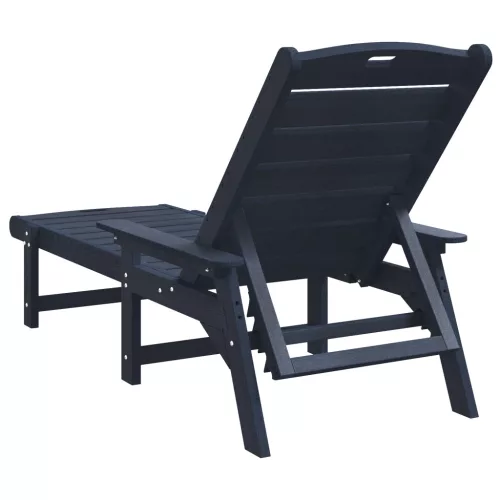  Nyugágy 2 db Tengerészkék 162x53x98.5 cm HDPE