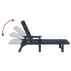  Nyugágy 2 db Tengerészkék 162x53x98.5 cm HDPE